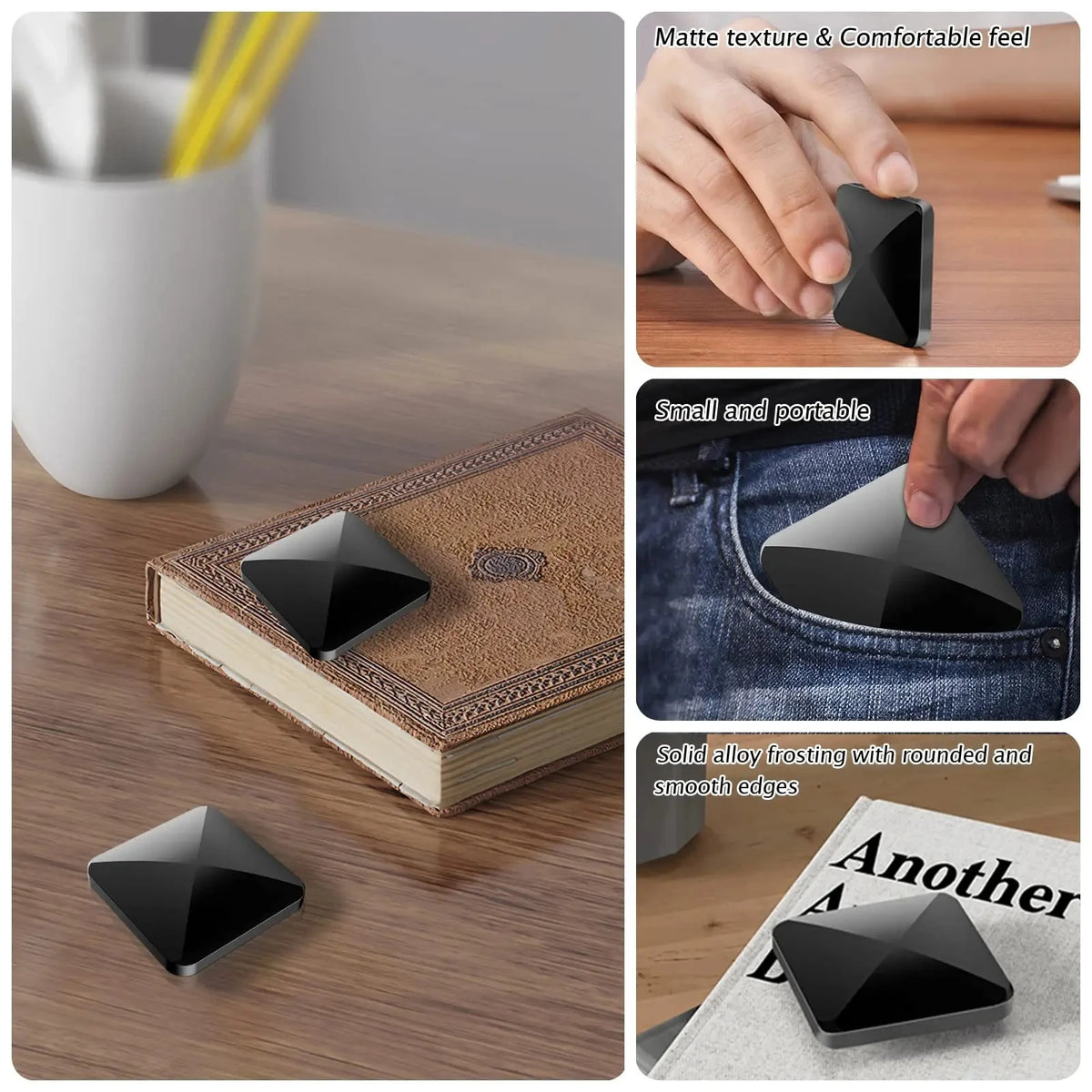 Hexagonal Square Fun Desktop Flip Toy - Fingertip Gyro Pocket Stress Relieving Artifact For Children And Adults