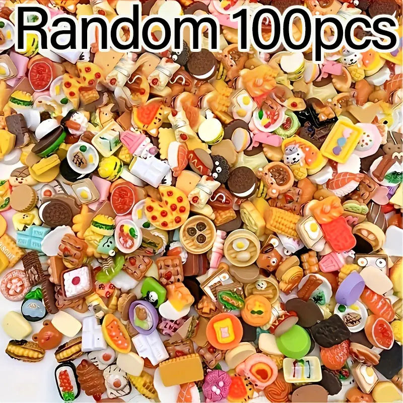 Random Miniature Dollhouse Supermarket Food Snacks Mini Cake Wine Drink Food Accessories Kids Gift