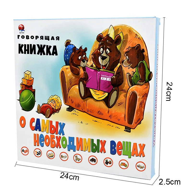 Russian Electronic Sound Book for Toddlers Educational Book Toy Kid Russian Language Reading Interactive books for Children
