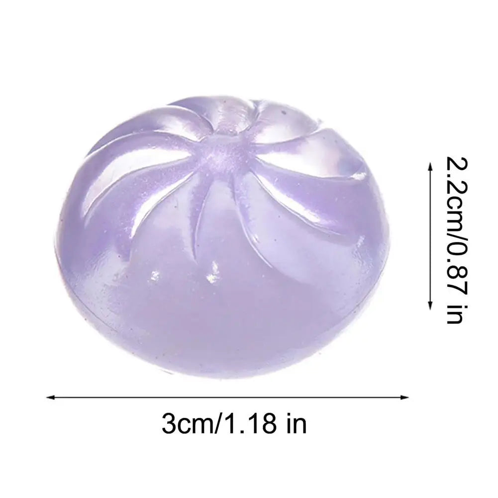 Cute Glitter Crystal Dumpling Squeeze Toy - Soft Squishy Fidget Toy for Anxiety & Stress Relief, Party Favor Gift