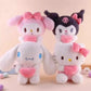22cm Sanrio Stuffed Plush Doll, Hello Kitty Kuromi My Melody Cinnamoroll Soft Pillow Toy, Cartoon Plush Ornament, Girls Children