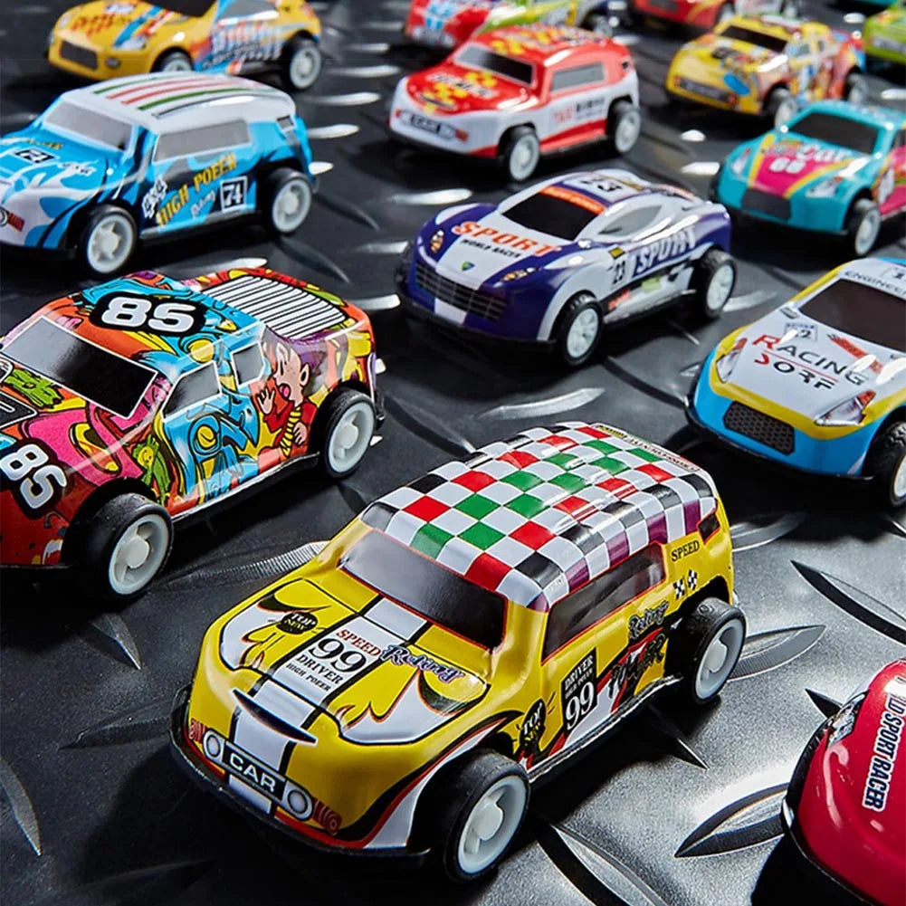 20/30/50Pcs Mini Car Set Inertia Pull Back Cars for Boys Plastic Vehicle Model Collection Toys Birthday New Year Gifts for Kids