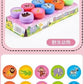 10pcs Assorted Stamps for Self-ink Stamps Toy Stamps Smiley Face Seal Scrapbooking DIY Painting Photo Album Decoration