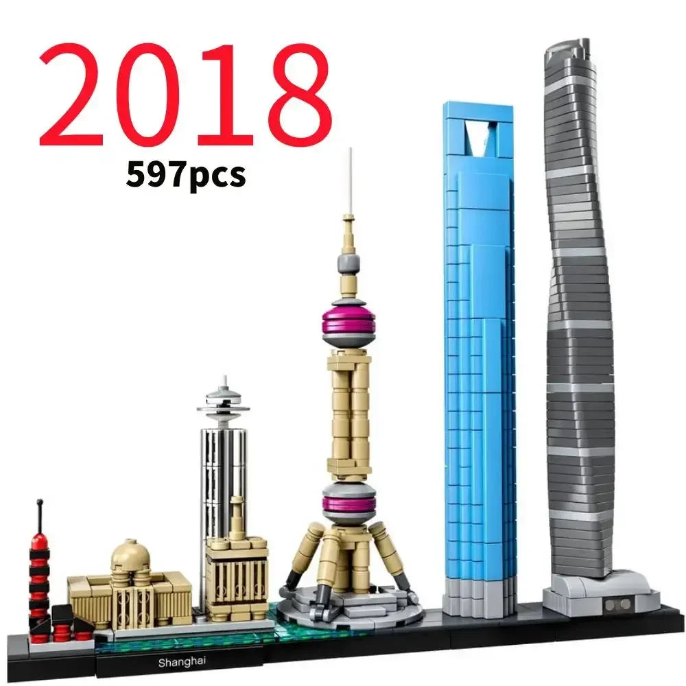 Thirteen Sets of City Models 21043 21026 Building Blocks Sets Suitable for Birthday Gifts Not Compatible with Legoed Particles.