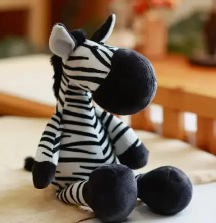 Kawaii Stuffed Plush Animals Soft Dolls Set - Jungle Lion Elephant Tiger Dog Fox Monkey Deer - Children's Gift Baby Kids Hobby