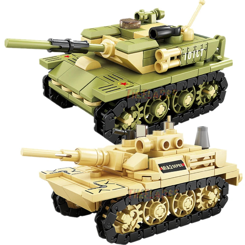 MOC Tank Anti Aircraft Guns Anti-Aircraft Missile Fighter Jets War Military City Vehicle Car Building Blocks Model Bricks Sets