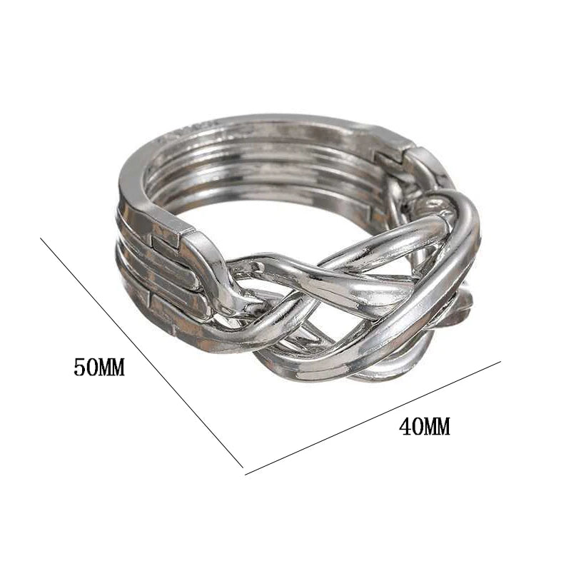Magic Ring Puzzle Disentanglement Brain Teasers Unique Gifts for Teens Adults Unlock Interlocking IQ Logic Test Educational Toys
