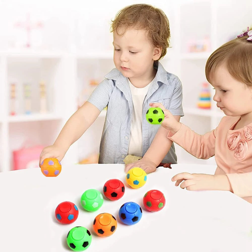 32PCS Mini Rotatable Fidget Spinners Soccer Ball Toys for Kids Soccer Party Favors Reduce Pressure Toys Goodie Bag Stuffers