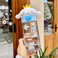 500ML Sanrio Hello Kitty Kuromi Clear Mug Anime Melody Student Outdoor Camping Kawaii Water Reservoir Water Mugs Friend Gifts