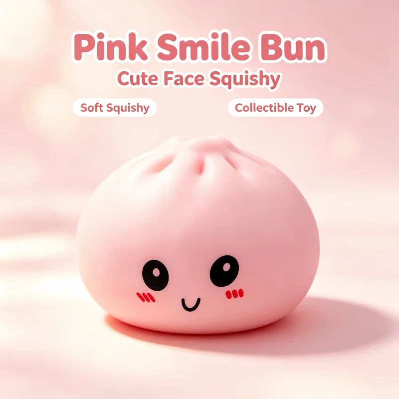 Glitter Dumpling Squishy with Box Dumplings Sensory Steamer Soft TPR Dough Ball for Decompression Fidget Toy Stress Relief Gift