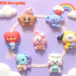 BT21 Cartoon Cute Shoe Buckle Koya RJ Shooky Mang Chimmy Cooky, 3D Stereo Shoe Flower Decor, Detachable DIY Shoe Decoration