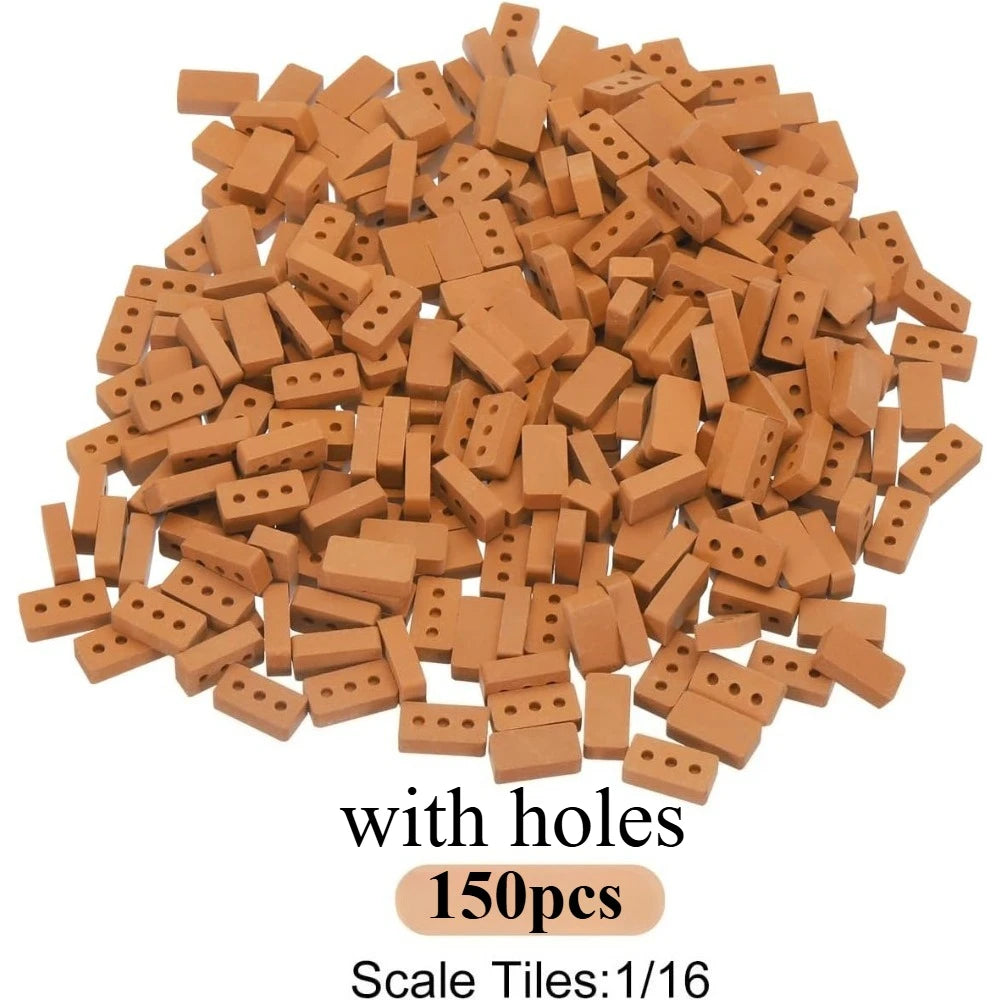 50-150pcs 1:16 Real Mini Bricks Model, Miniature Figurine Landscaping Accessories, DIY Fake Bricks Toy For Fairy Garden Building