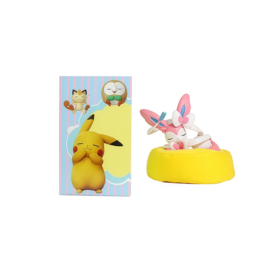 Spot Hot Anime Character Eevee Multi Form Series Blind Box Desktop Decoration Ornament Set Toy Scene Building Props Mystery Gift
