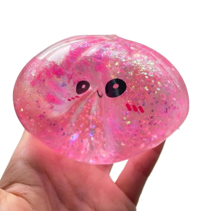 Simulation Flash Dumpling Pressure Ball Fidget Squishes Squishy Maltose Dough Ball Decompression Fidget Toy Fun Creative Gift