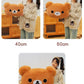 Cute Rilakkuma Big Head Plush Pillow Large Size Soft Stuffed Toy Cushion Bedroom Sofa Decor Unisex Birthday Gift For Adult