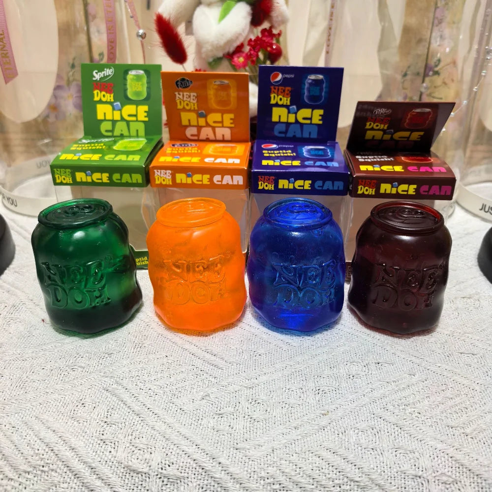 New NeedoH Maltose Cola Can Pinch Music Decompression Transparent Slow Rebound Vent Toys Squishies Stress Reliever Toys