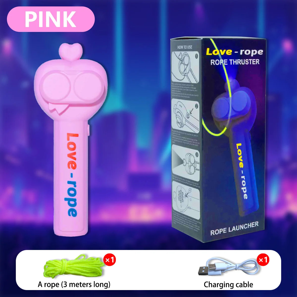 Glow-in-the-dark fun electric rope thruster children's outdoor new exotic decompression toys Creative toys for cats and pets