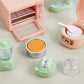 1:12 Scale Kitchen Set - Realistic Microwave Oven, Rice Cooker, Egg Boiler, Soy Milk Maker with Filter, Perfect Play House Toy