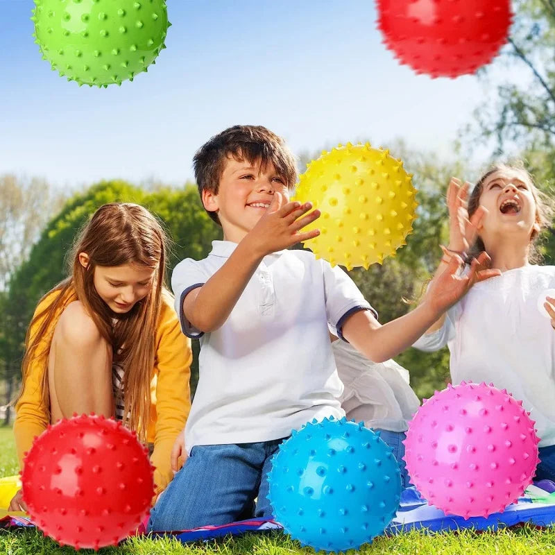 2Pcs 16CM Fun Games Kids Inflatable Ball Rubber Toy Baby Cartoon Thorn Large Balloon Developmental Children Massage Toys Balls