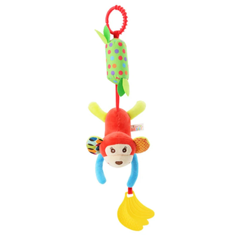 Baby Toy Plush Bed Hanging Pendant Baby Plush Cute Cartoon Animal Wind Chime Stroller Hanging Teether Stroller For Newborn Gifts