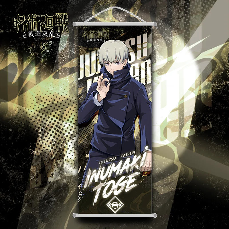 Jujutsu Kaisen Long Scroll Hanging Painting Gojo Satoru Poster Anime Goods Hanging Ornaments Holiday Gifts Room Decorations