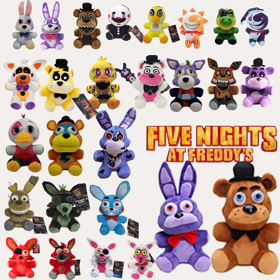 New 18CM FNAF Freddy's Plush Toy Stuffed & Plush Animals Bear Rabbit Game Fnaf Plush Toys Birthday Christmas For Kids doll Gift