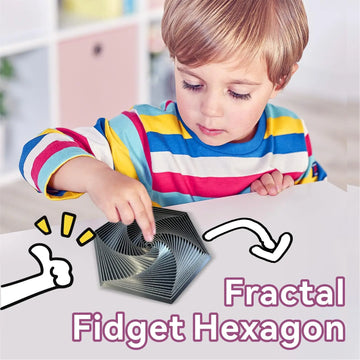 3D Printing Fractal Fidget Hexagon Stress Relief Artifacts Venting Toys For Children and Adults with Irritability and Depression