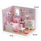 Kitten Mini Doll House 3D Puzzle Assembly Model Building Kit Creative Room Bedroom Decoration With Furniture Wooden Crafts Gifts