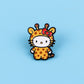 Kawaii Giraffe Enamel Pins Lotus Brooches Badges for Backpacks Jackets Hats Retro Collection Gifts Cosplay Accessories