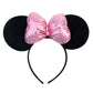Mouse Ears Headhand for Girls Adults Cute Cartoon Party Cosplay Hair Accessories Sequin Bows Hairband Toys