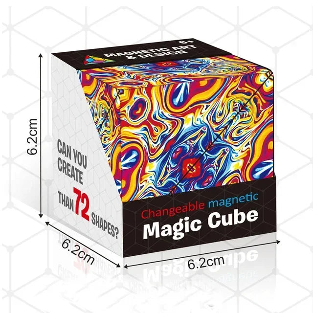 NEW Shasibo Cube Geometric Changeable Magnetic Magic Cube Anti Stress 3D Flip Puzzle Cube Kids Stress Reliever Fidget Toy Cube