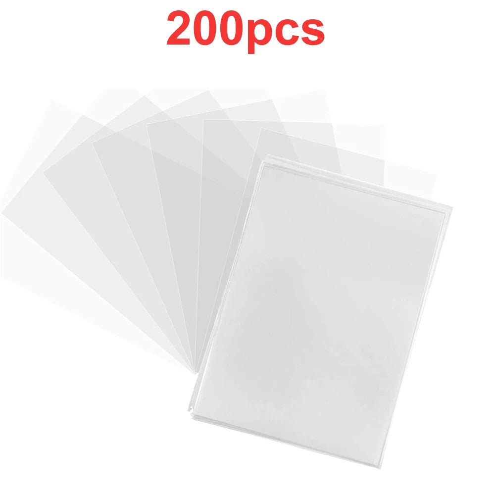 100-1000Pcs Card Sleeves Transparent Cover Clear Cards Holder For Board Playing Game ID Trading Protector Folder Photo Pouch