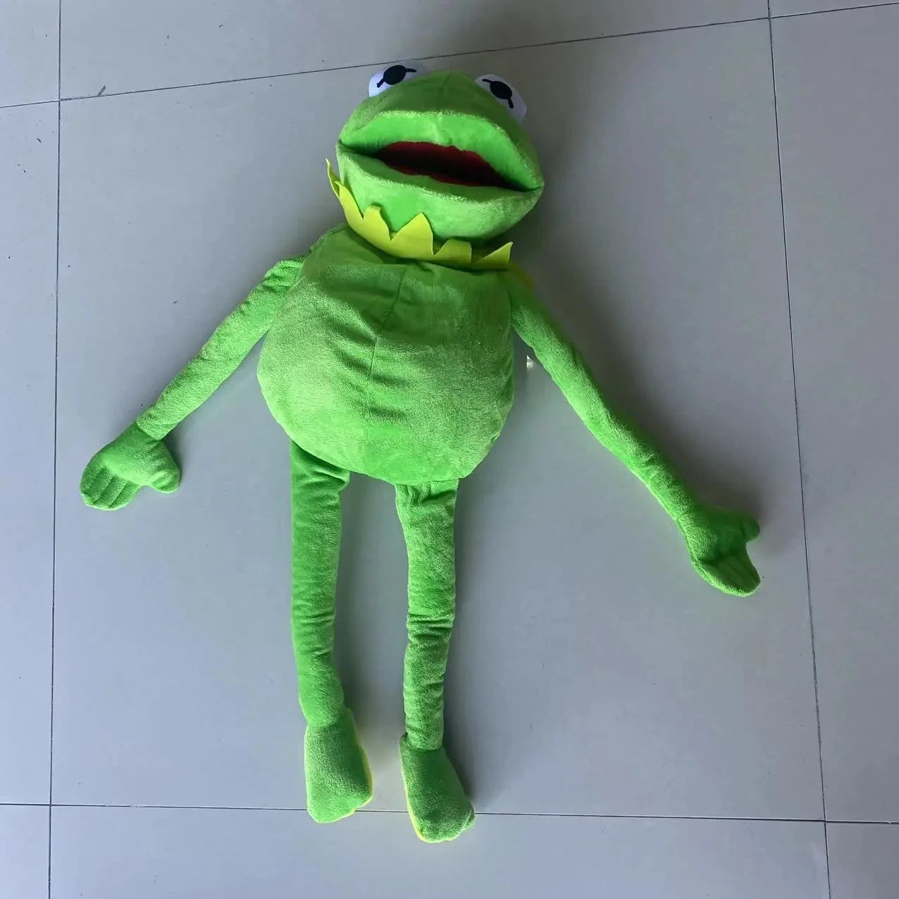 Kermit Frog Hand Puppet Doll Schoolbag Green Plush Toy Big Abdominal Language Performance Props