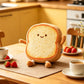 22CM Yellow Toast Bread Plush Pillow, Soft Food Style Plush Toy, Cute Home & Sofa Decor, Perfect Holiday Gift for All Occasions