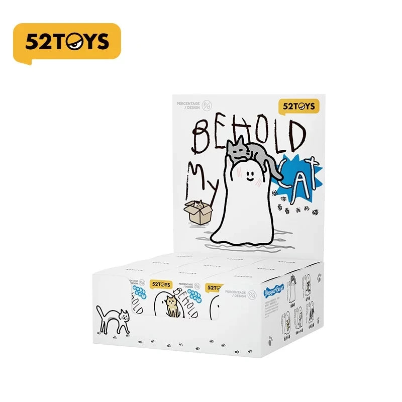52toys Ghost Behold My Cat Series Blind Box Each Style With A Luminous Effect Car Decorative Ornament Model Mystery Box Fun Gift
