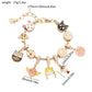 Sailor Moon Charm Bracelet - Gold Plated with Luna, Artemis & Usagi Themed Charms, Anime Cosplay Jewelry