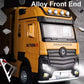 1/50 Extended Dump Truck Model Toy Metal Diecasting Doors Opened Sound Light Pull Back Vehicle Models Ornaments Children's Gifts