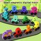 Number Digital Magnetic Wooden Train Toys Colorful Building Blocks Educational Hand-eye Coordination Magnetic Digital Train