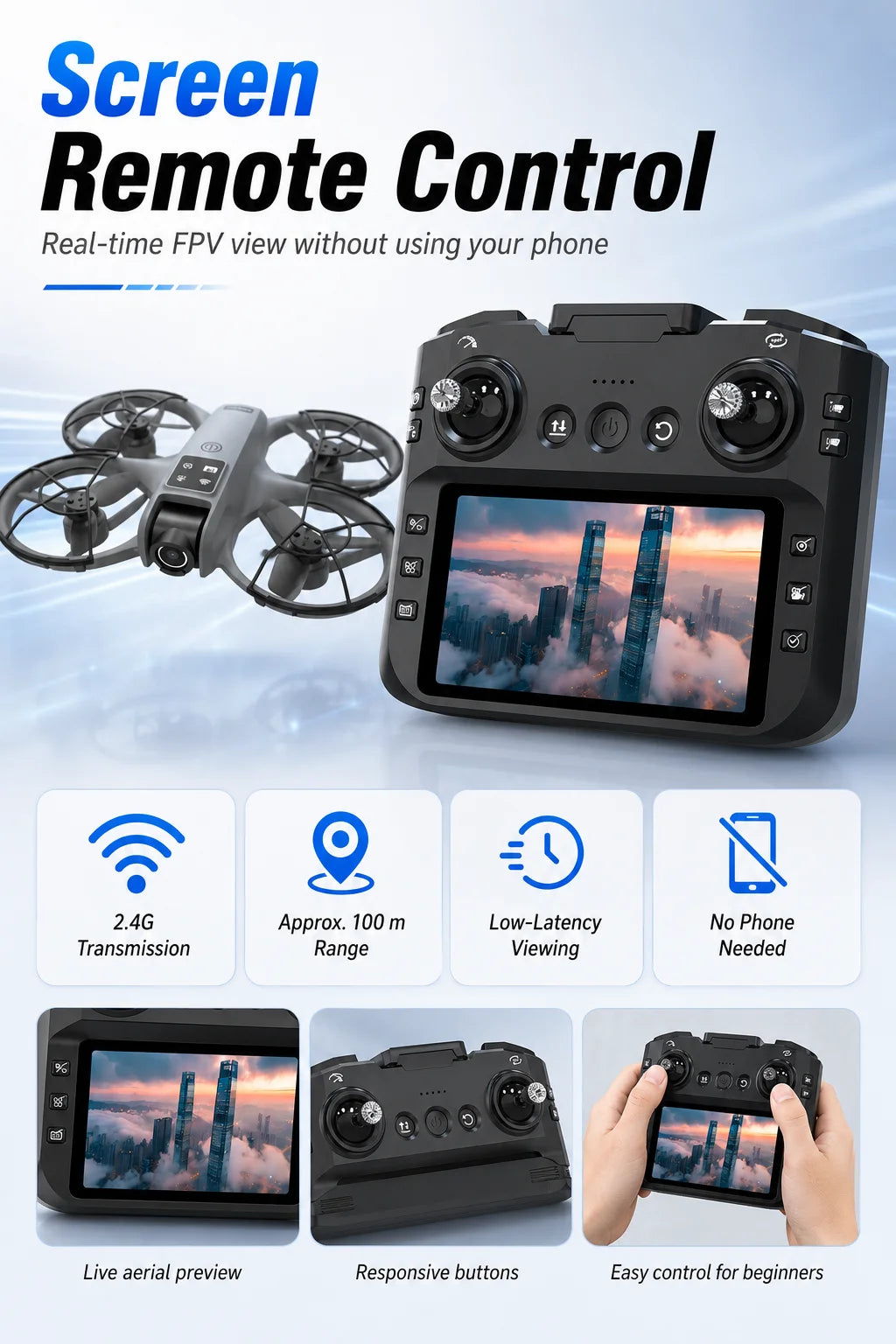 Aerial Photography Drone 120° Wide Angle Intelligent Anti Shake High Color Reproduction Gesture Shooting Trajectory Flight APP Control Quadcopter