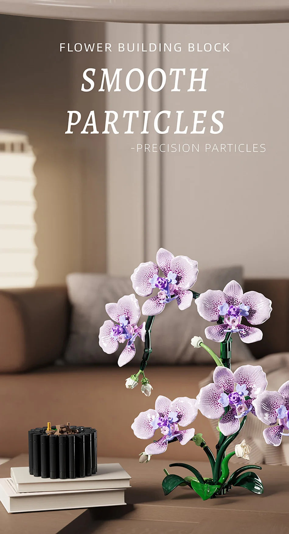 Creative Orchid Cymbidium Eternal Flowers Potted Plant Building Blocks Simulation Phalaenopsis DIY Bricks Toys Valentine's Gift