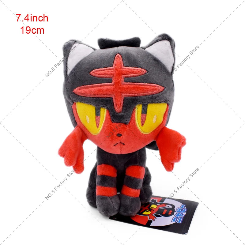 5 Styles Pokemon Alola Vulpix Mimikyu Litten Rowlet Popplio Plush Doll Stuffed Toy For Children Best Gift 16-20cm