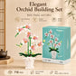 Orchid Building Blocks Flowers Bouquet Bonsai Plant Model Ornament Exquisite DIY Home Decorations Valentines Adult Child's Gifts