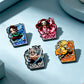 4/8Pcs Anime Demon Slayer Enamel Brooch Pins Kimetsu No Yaiba Character Tanjirou Nezuko Rengoku Metal Lapel Badge Cosplay Gift