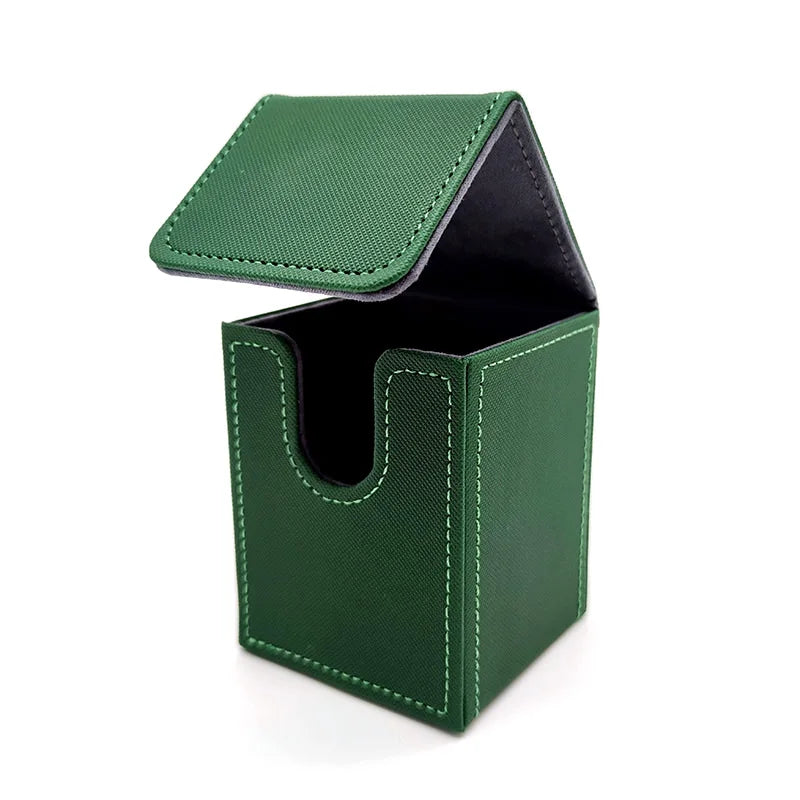 Upgraded PU Leather Trading Card Deck Box - Side-Loading Storage Case for Card Protection, Portable & Versatile