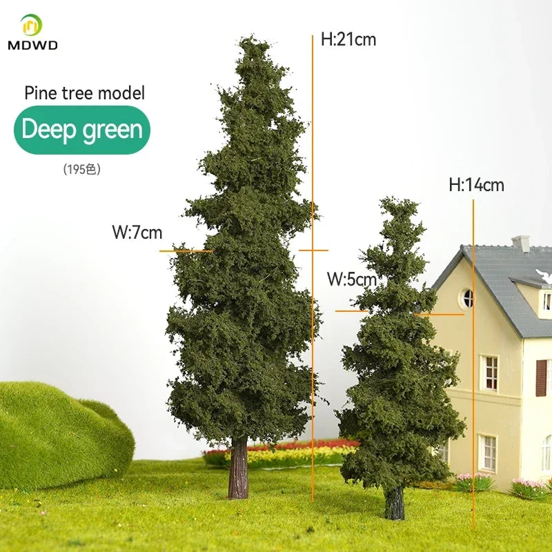 14/21cm Model Train Layout Wire Tree Model Simulation Tree Military Sand Table Material Handmade Diy Landscape Model Tree