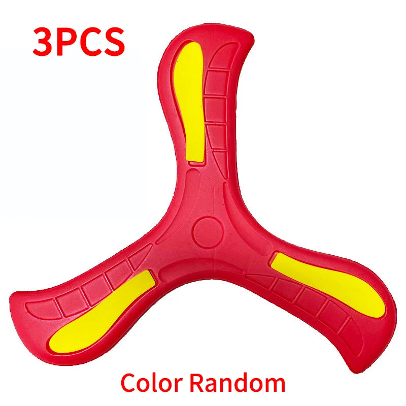 Children Boomerang Soft Three-leaf Cross Outdoor Toy Flying Disc Adult-kids Interactive Sports Toy for Puzzle Decompression Gift
