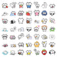 72PCS Line Kitten Daily Graffiti Sticker Cute Cat Cartoon Decal for Laptop Phone Guitar Cup Skateboard Waterproof Sticker
