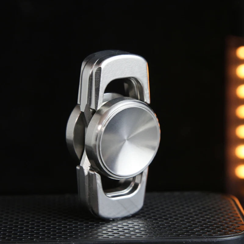 Stainless Steel Two-Blade Finger Spinner EDC Metal Stress Relief Toy Office Stress Relief Toys For Adult Gift
