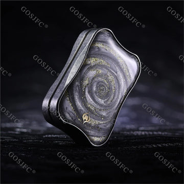 Peacock Aura Sand Slim Pro Unlimited Pushing Slider Fidget Slider Stainless Steel Titanium Zirconium Stress Relief Toy For Adult