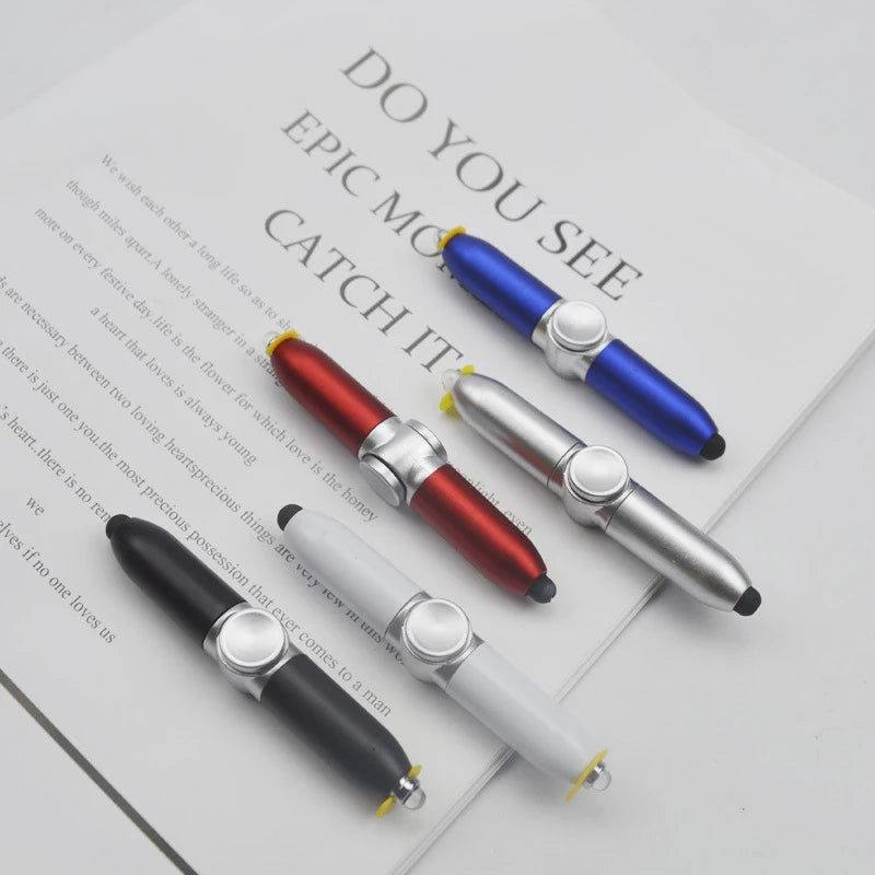 Multi-function Gyroscope Pens Decompression Toy Gyro Spinner Light Fidget Toy Pen With Relief Stress Led Adult Finger Ballpoi